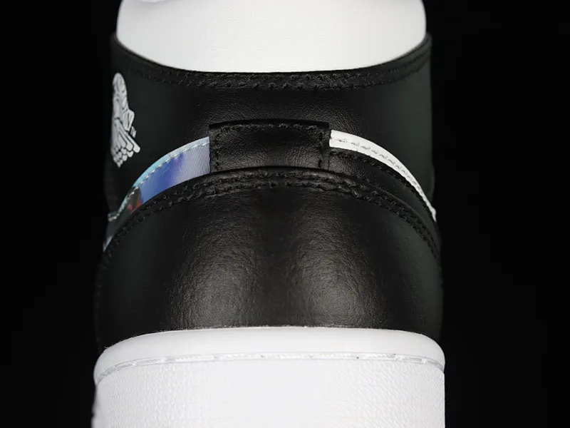 All categories Air Jordan Jordan series basketball shoes Air Jordan 1 Mid Air Jordan 1 Mid AJ1 Joe 1 naked eye 3D black and white Zhongbang basketball shoes DR9495-001